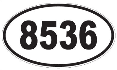 8536 - Oval Sticker