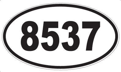 8537 - Oval Sticker
