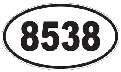 8538 - Oval Sticker