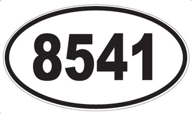 8541 - Oval Sticker