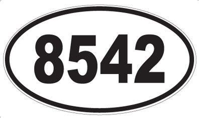 8542 - Oval Sticker