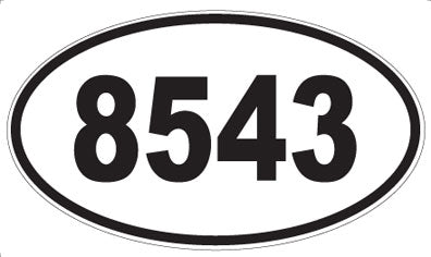 8543 - Oval Sticker