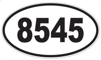 8545 - Oval Sticker