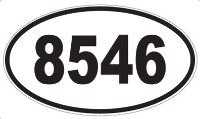 8546 - Oval Sticker