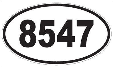 8547 - Oval Sticker