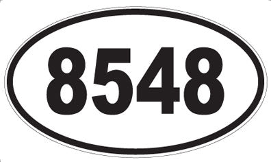 8548 - Oval Sticker