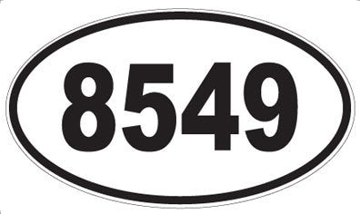 8549 - Oval Sticker