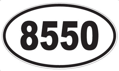 8550 - Oval Sticker