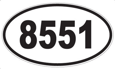 8551 - Oval Sticker