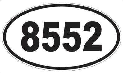 8552 - Oval Sticker