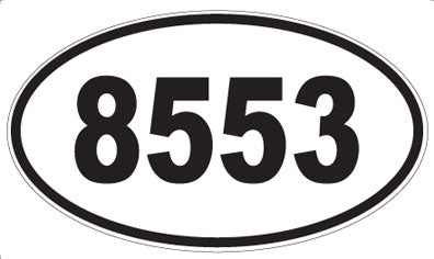 8553 - Oval Sticker