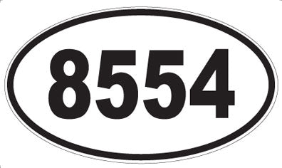 8554 - Oval Sticker