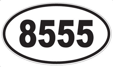 8555 - Oval Sticker