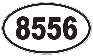 8556 - Oval Sticker