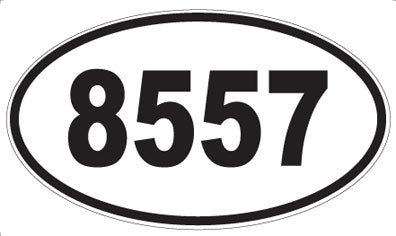 8557 - Oval Sticker