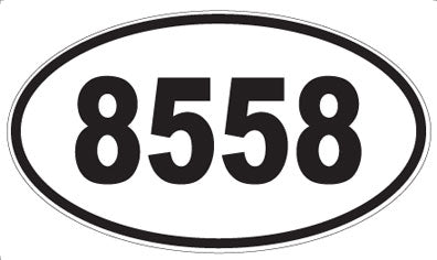 8558 - Oval Sticker