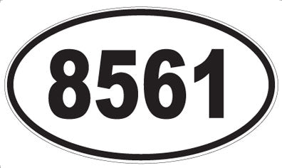 8561 - Oval Sticker