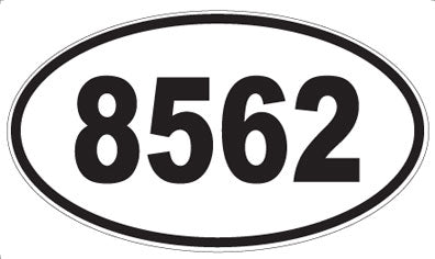 8562 - Oval Sticker