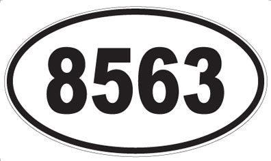 8563 - Oval Sticker