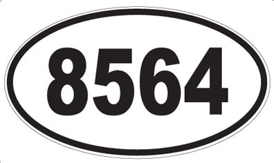 8564 - Oval Sticker