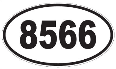8566 - Oval Sticker