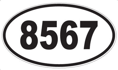 8567 - Oval Sticker