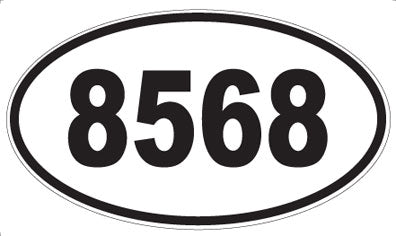 8568 - Oval Sticker