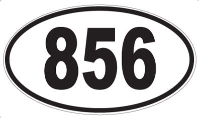 856 - Oval Sticker