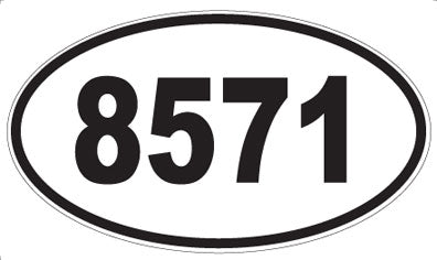 8571 - Oval Sticker