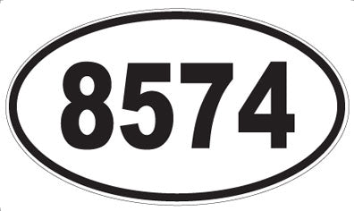 8574 - Oval Sticker