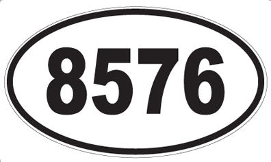8576 - Oval Sticker