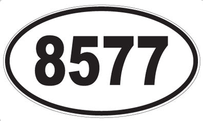 8577 - Oval Sticker