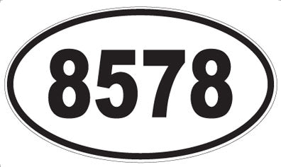 8578 - Oval Sticker