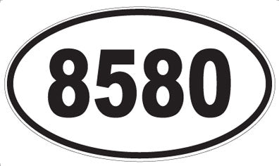 8580 - Oval Sticker