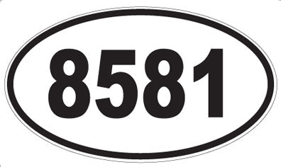 8581 - Oval Sticker