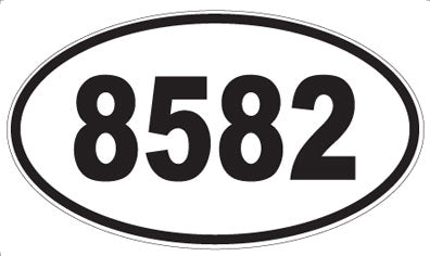 8582 - Oval Sticker
