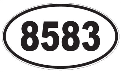 8583 - Oval Sticker
