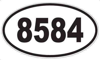 8584 - Oval Sticker