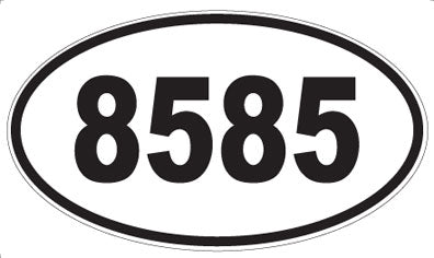 8585 - Oval Sticker