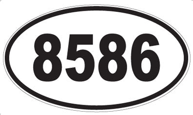8586 - Oval Sticker