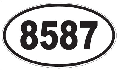 8587 - Oval Sticker