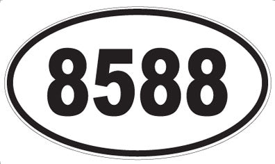 8588 - Oval Sticker
