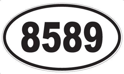 8589 - Oval Sticker