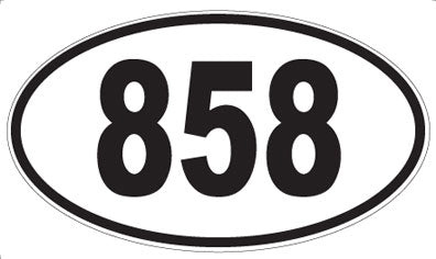 858 - Oval Sticker
