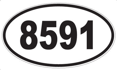 8591 - Oval Sticker