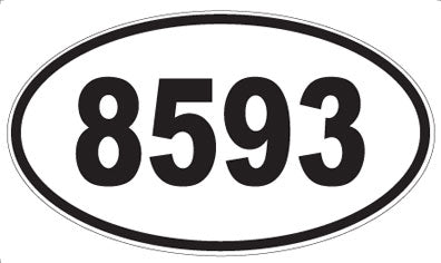 8593 - Oval Sticker