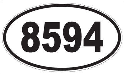8594 - Oval Sticker