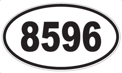 8596 - Oval Sticker