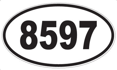8597 - Oval Sticker