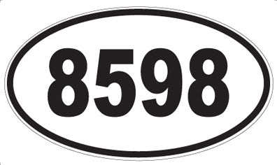 8598 - Oval Sticker